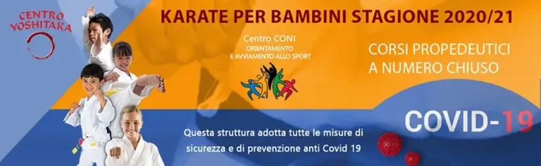 Ripartono i nuovi corsi di karate per bambini